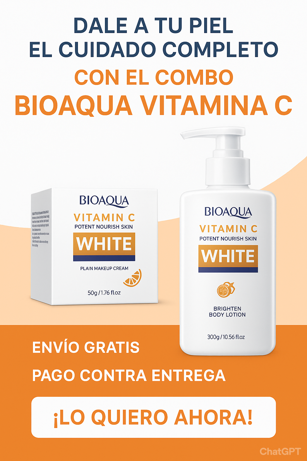BIOAQUA Vitamin C White – Crema Blanqueadora y Nutritiva