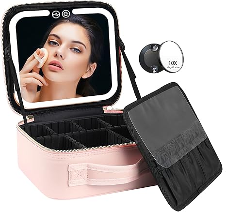 Bolso de Maquillaje con Espejo LED - ¡Tu belleza, siempre iluminada!