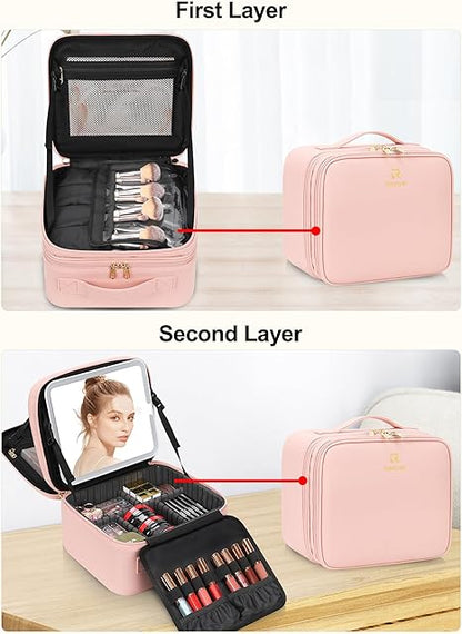 Bolso de Maquillaje con Espejo LED - ¡Tu belleza, siempre iluminada!